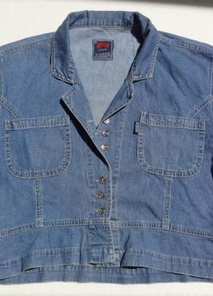 Benson jeans. джинсовое болеро, укороченная куртка. разм. l