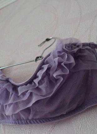 Лавандовое бюстье с оборками