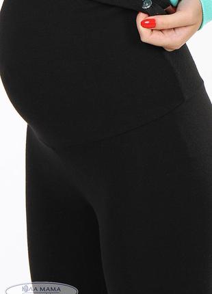 Лосини для вагітних berta 12.46.041, з теплого трикотажу з начосом, чорні2 фото