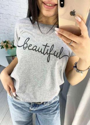 Жіноча футболка з принтом s, m, l, xl маломірить