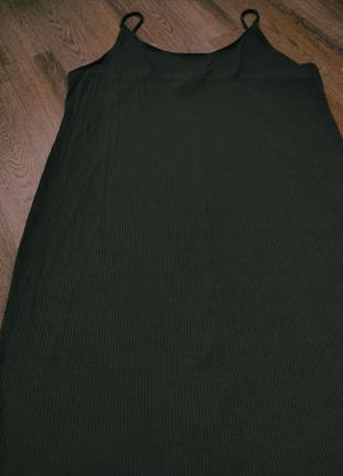Трикотажне плаття в рубчик на тонких бретелях h&m6 фото