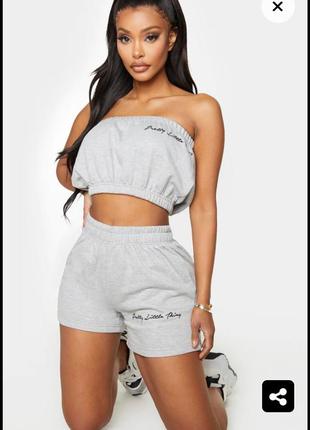 Шорти спортивні меланжеві сірі