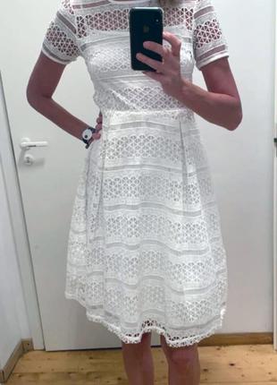 Платье белое кружевное женское  holly & whyte р.361 фото