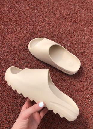 Сланцы женские adidas stripe america slide 2022 кремовые, адидас изи, шлепанцы, тапочки, тапки адідас ізі
