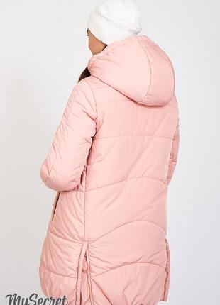 Очень теплая зимняя куртка для беременных jena ow-46.093, пудра5 фото