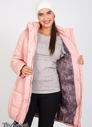 Очень теплая зимняя куртка для беременных jena ow-46.093, пудра4 фото