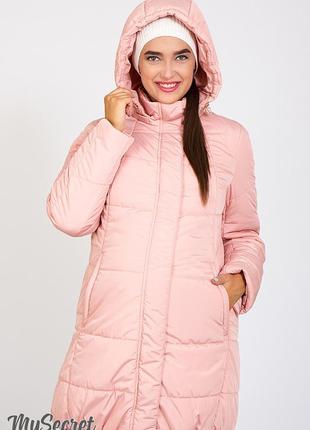 Очень теплая зимняя куртка для беременных jena ow-46.093, пудра3 фото