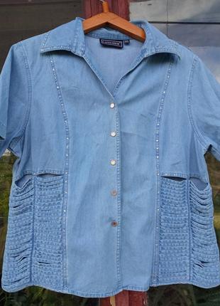 Блузка джинсовая lafei nier3 фото