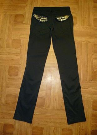 Черные "кожаные" джинсы (штаны,брюки) l&d milano женские,весна-осень3 фото