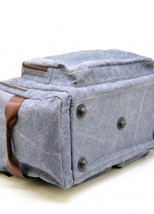 Дорожная сумка из парусины и лошадиной кожи rkj-5915-4lx бренда tarwa4 фото