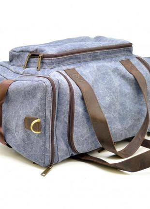 Дорожная сумка из парусины и лошадиной кожи rkj-5915-4lx бренда tarwa7 фото