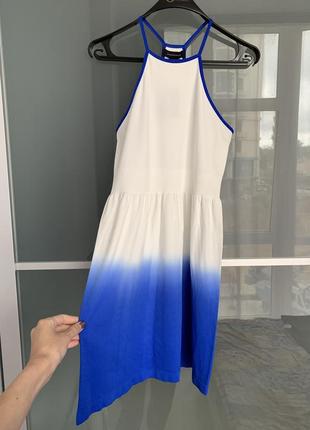 Летнее платье,сарафан,омбре,бело-голубое,синее3 фото