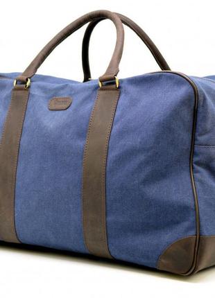 Дорожная сумка из ткани канвас с элементами натуральной кожи rk-6827-4lx бренда tarwa2 фото
