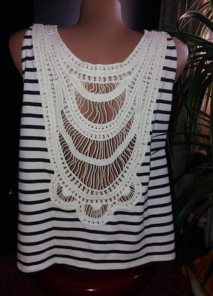 Топ майка с кружевом mango р.м