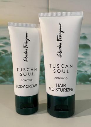 Набір salvatore ferragamo tuscan soul hair moisturizer і body cream для волосся і тіла1 фото