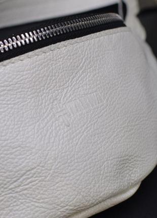 Женская белая маленькая напоясная сумка из натуральной кожи g1-3004-4lx tarwa9 фото