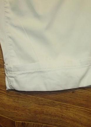 Коттоновые белые-белоснежные шорты new jeans удлиненные6 фото