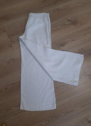 Лляні базові штани кюлоти палацо ширакие льон