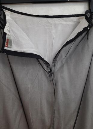 Нарядная  юбка сетка с интересной вышивкой миди5 фото