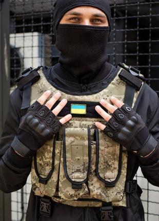 Військові тактичні рукавички / військові тактичні рукавички чорні4 фото