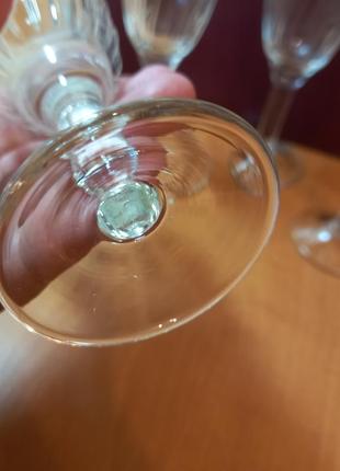 Скляні різьблені фужери3 фото