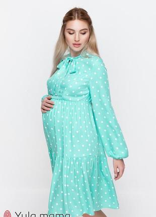 Платье в горошек для беременных и кормящих teyana dr-10.041 юла мама4 фото