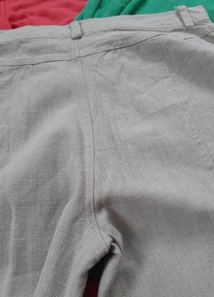 Стильные укороченные льняные штаны,  depart, p. 40-428 фото