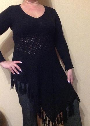 Асимметричная вязаная туника