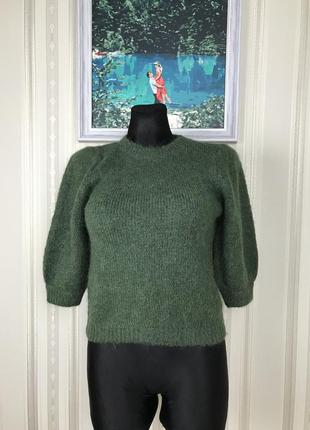 Зелений светр з альпаки рукав 2/4 bytimo
