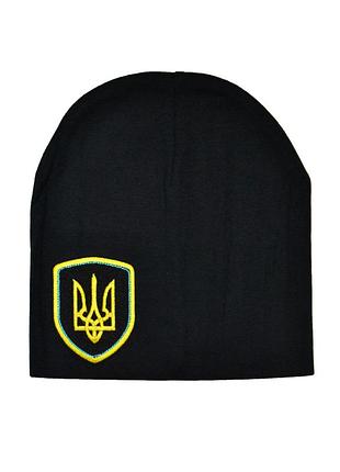 Шапка для взрослых и подростков герб черная 55/64см