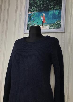 Темно-синій вовняний светр sandro paris2 фото