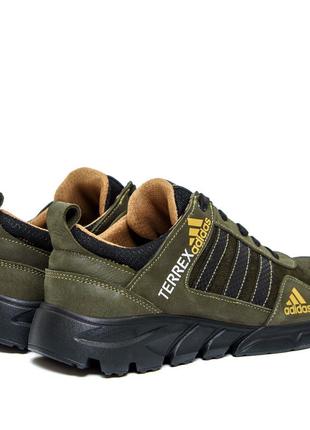 Чоловічі шкіряні кросівки adidas terrex green5 фото