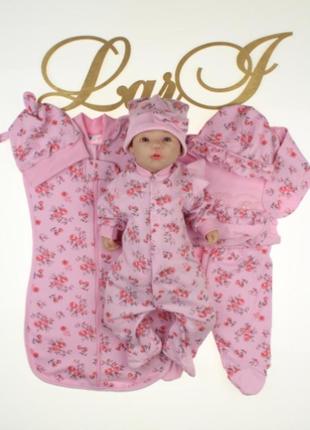 Набір одягу для новонароджених дівчаток "rose" - 7 предметів, рожевий