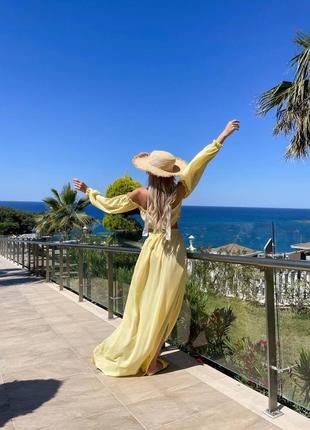 Шифоновый летний пляжный костюм длинная юбка и топ2 фото