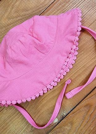 Летняя панама для девочки, размер one size, цвет розовый