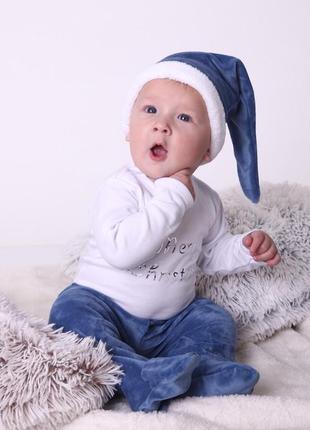 Нарядный набор для новорожденных mini santa (синий) размер: 56, 62, 686 фото