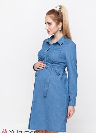 Сукня-сорочка для вагітних і годуючих vero dr-10.032 юла мама5 фото