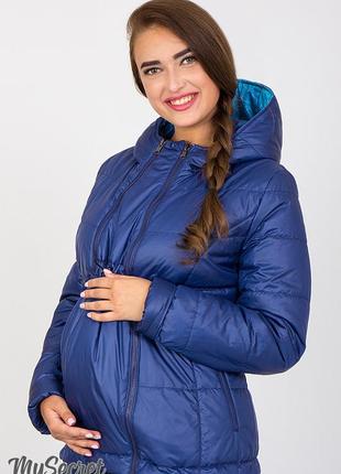 Демисезонная двухсторонняя куртка для беременных floyd ow-37.011, аквамарин с синим 44 размер6 фото