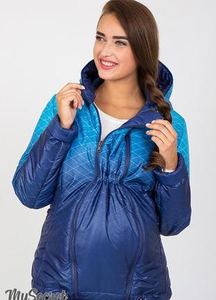Демисезонная двухсторонняя куртка для беременных floyd ow-37.011, аквамарин с синим 44 размер4 фото