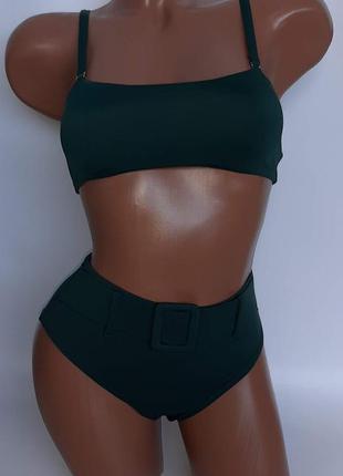 Стильні купальники з топом і високими плавками