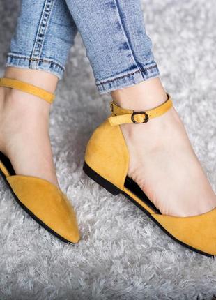Туфли женские fashion euki 2782 39 размер 25 см желтый bf5 фото