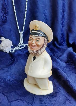 Одеса ⚓🧭🚢 капітан ⛵статуетка срср целулоїд кілкий пластик емалі лялька-бовдур радянський вінтаж моряк-морячок4 фото