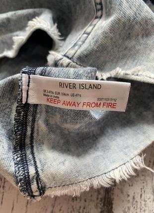Крутой джинсовый комбинезон сарафан платье river island 3-4года2 фото