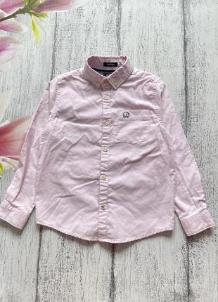 Крута пастельно рожева сорочка finest oxford 5-6років