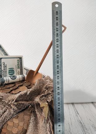 Сувенир статуэтка мешочек с деньгами и золотой лопаткой ручная работа хенд мейд подарок