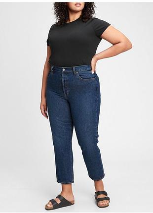 Джинси gap high rise cheeky straight jeans with washwell