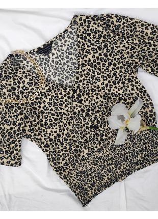 Плямистая блузка блуза футболка леопардовый принт ✨ dorothy perkins ✨ анималистический принт