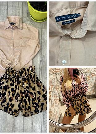 Продам набором рубашку ralph lauren, сатиновые шорты missguided