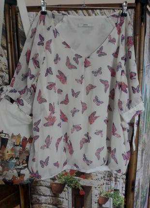 Шифоновая блуза с подкладкой/бабочки3 фото