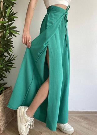 Стильні штани жатка з розрізом2 фото